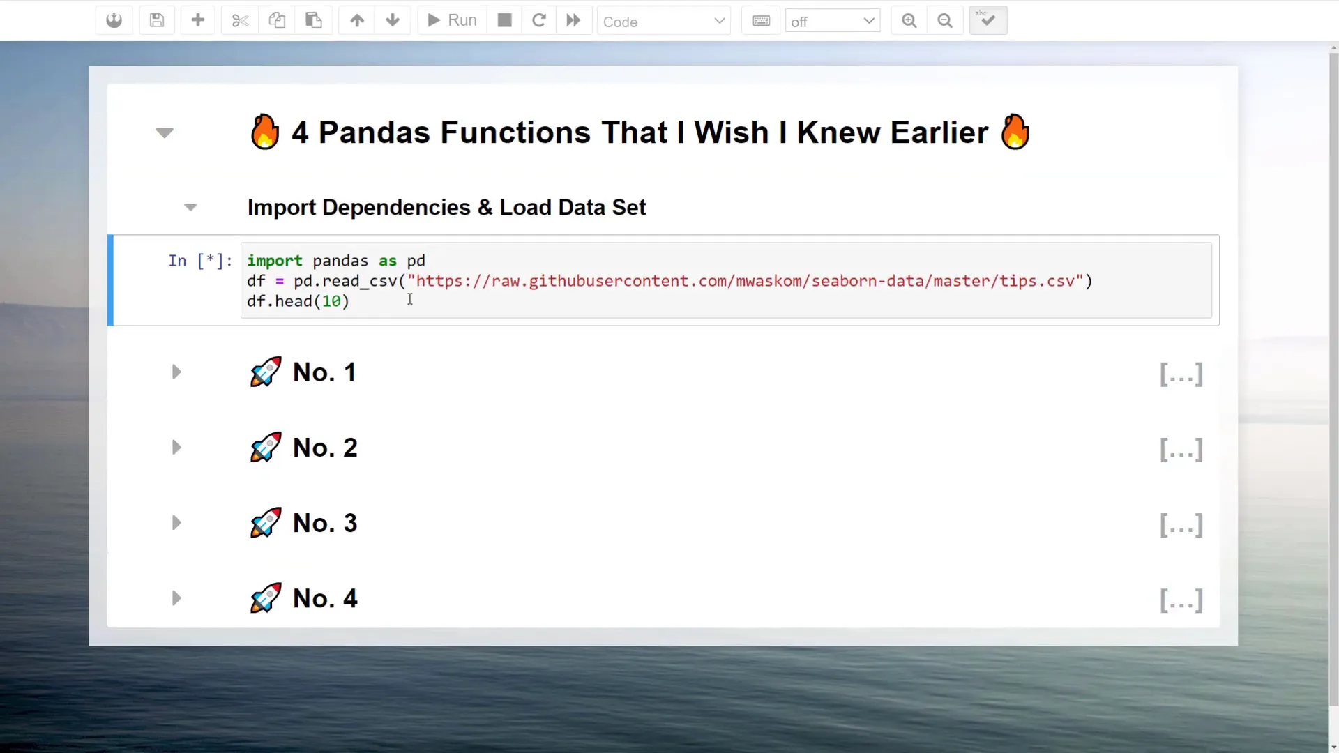 Overview of the tips dataset