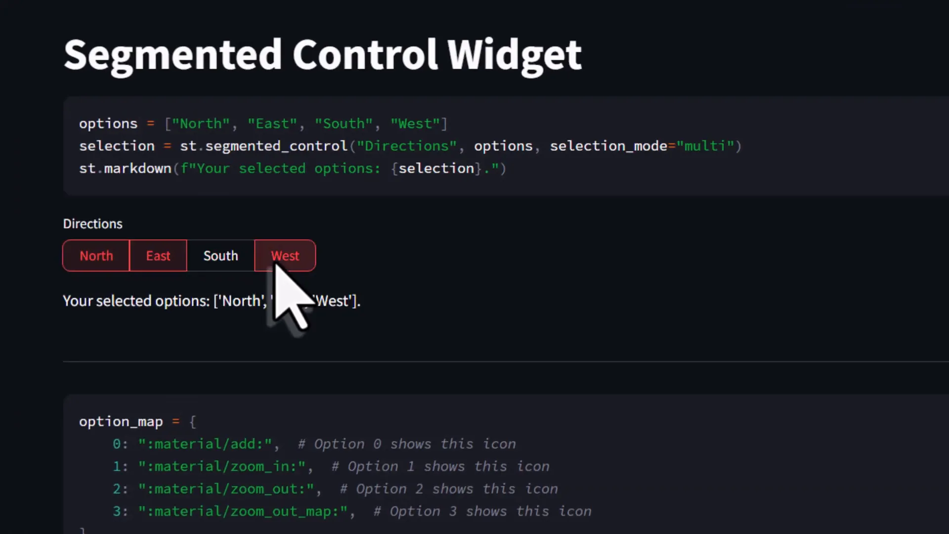 Button groups in Streamlit