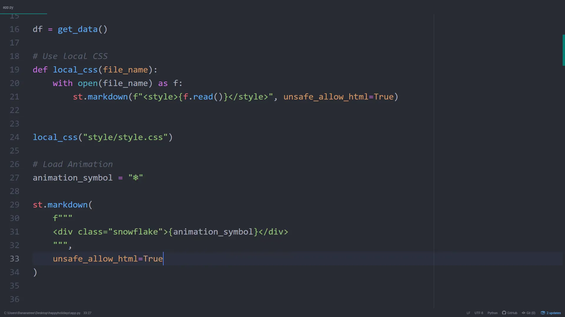 Integrating CSS into Streamlit