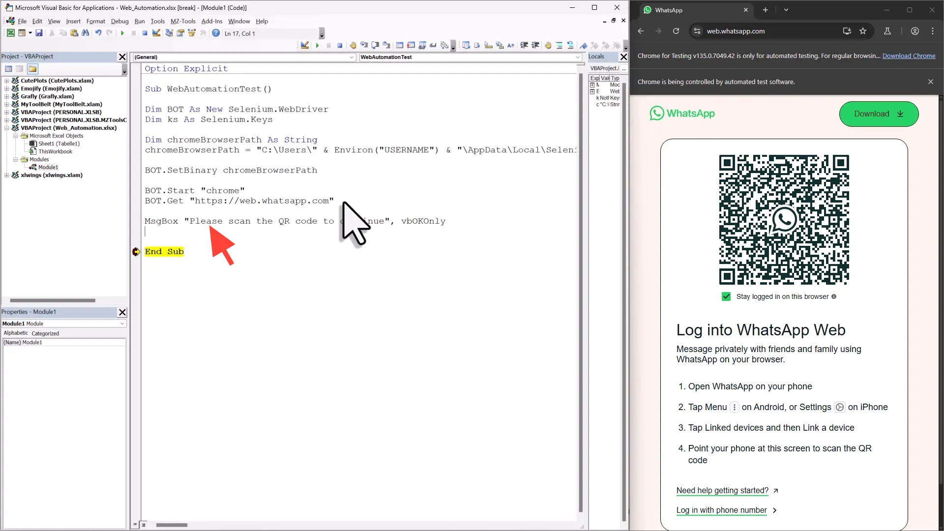 Opening a website with VBA