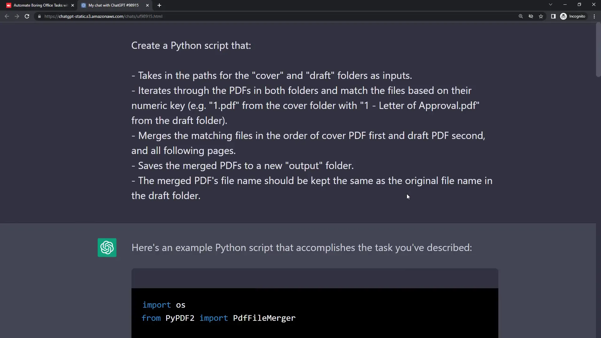 Streamlit website created with ChatGPT