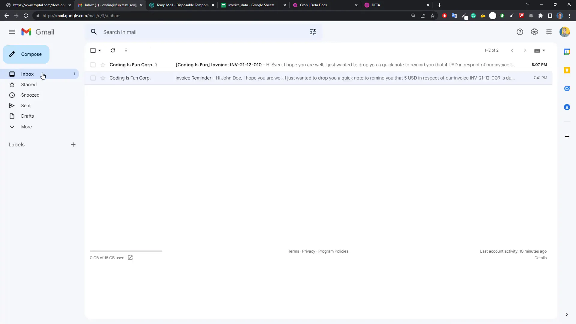 Testing the cloud deployment