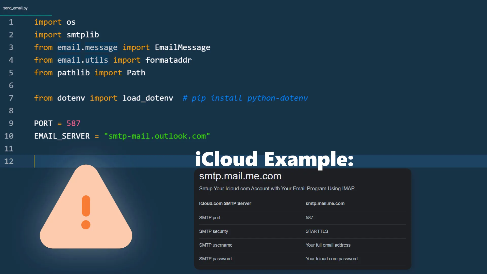 Setting up email sending logic