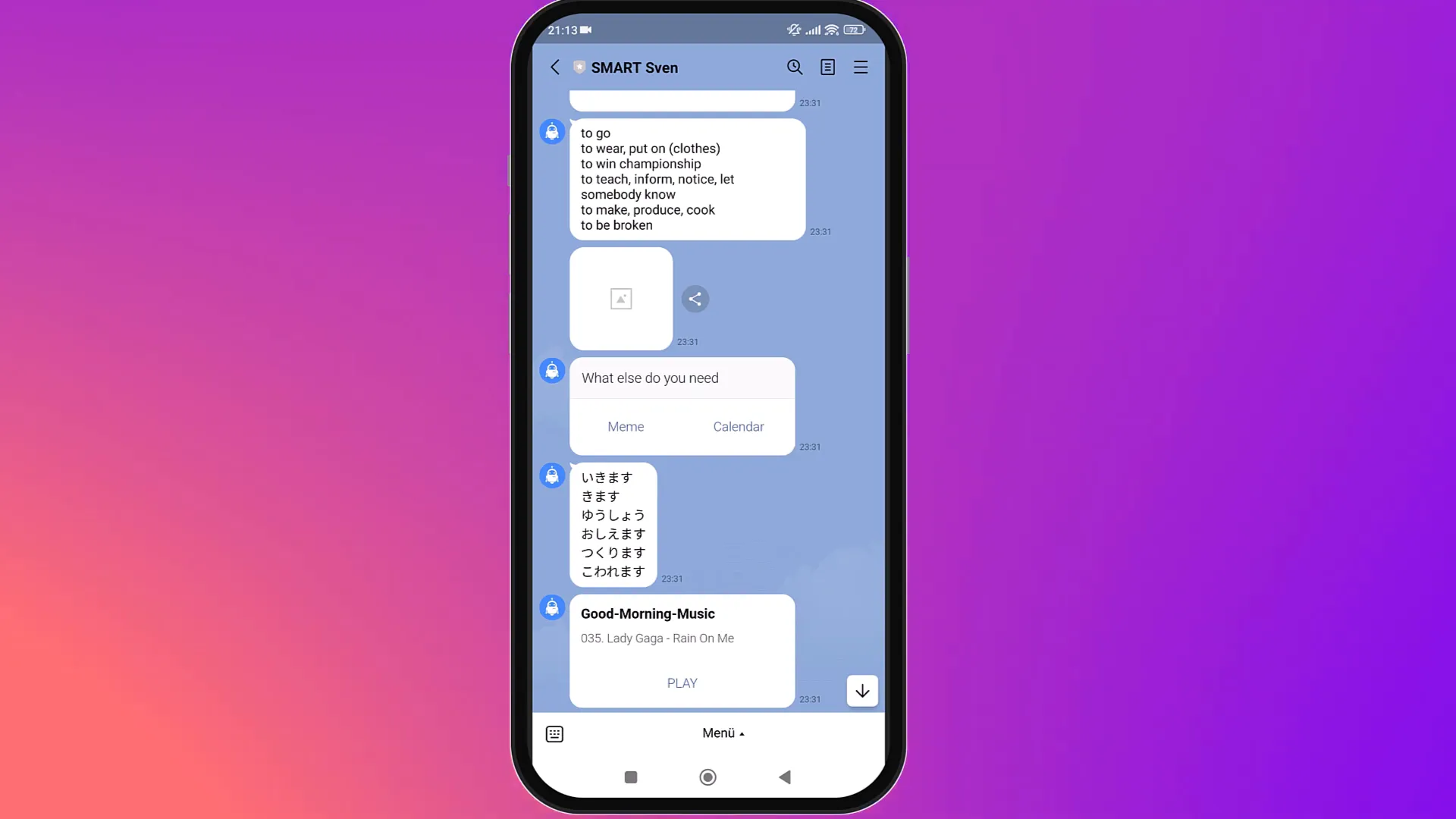 Custom Menu in LINE Bot