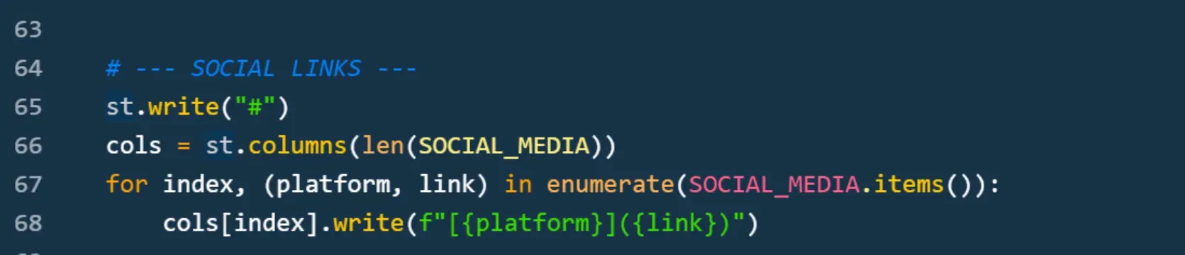 Adding social media links