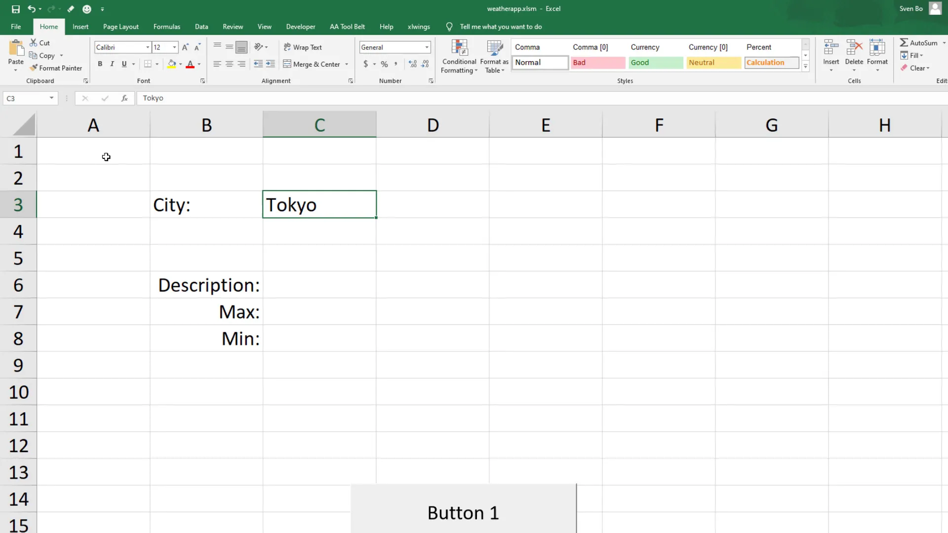 Naming a cell in Excel for better code flexibility
