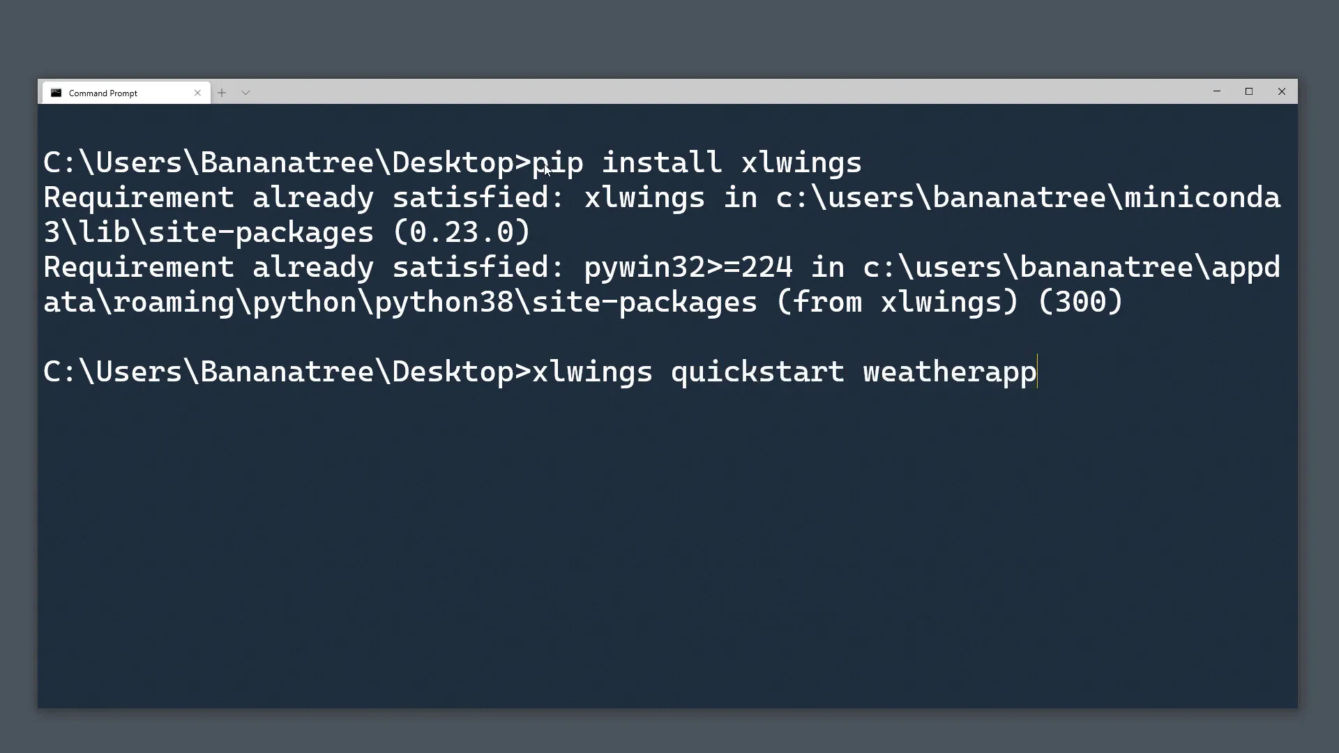 Creating project folder with xlwings