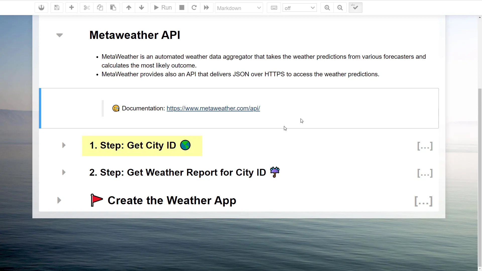 Using the MetaWeather API to fetch weather data