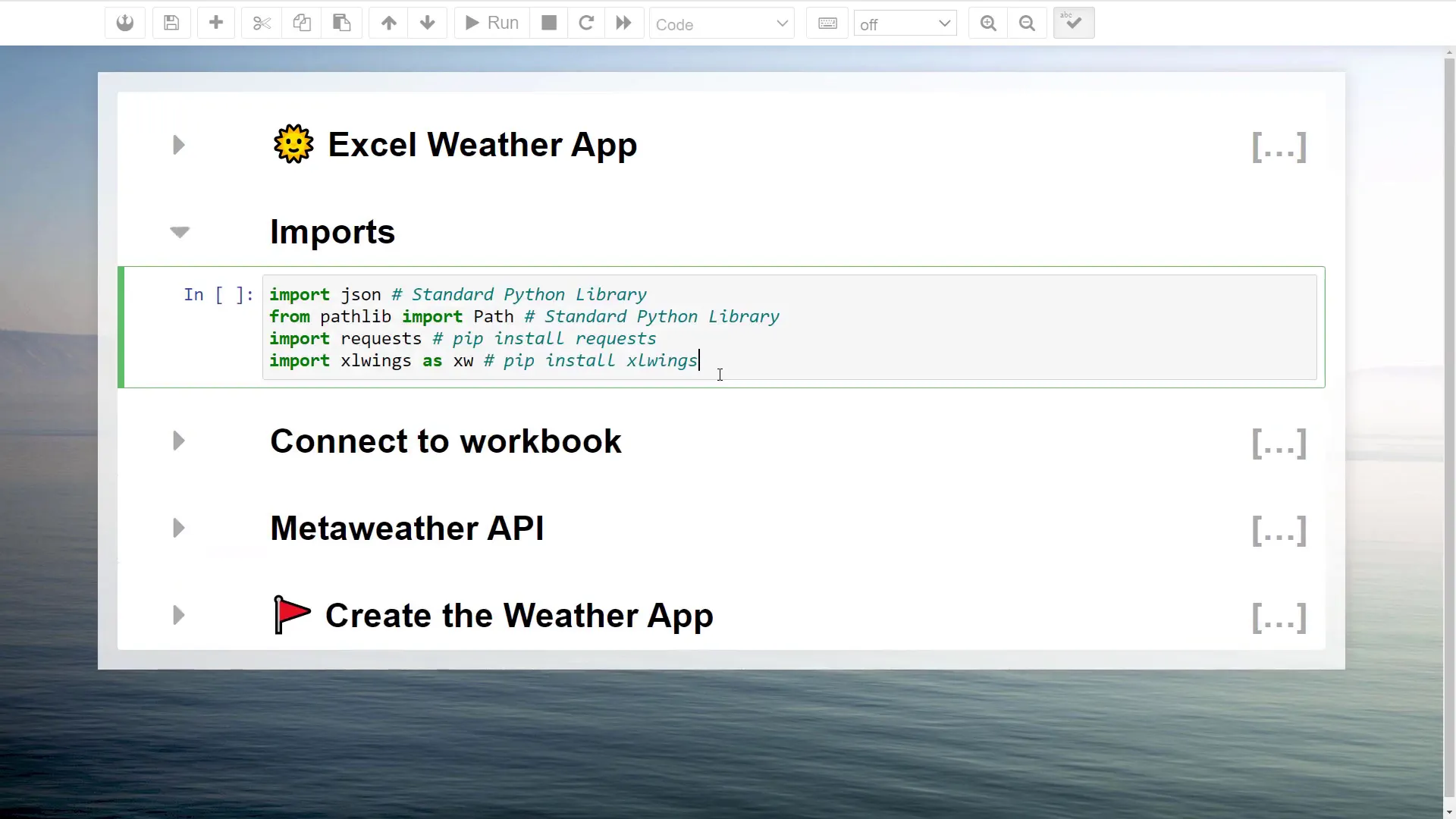 Importing libraries in Jupyter Notebook