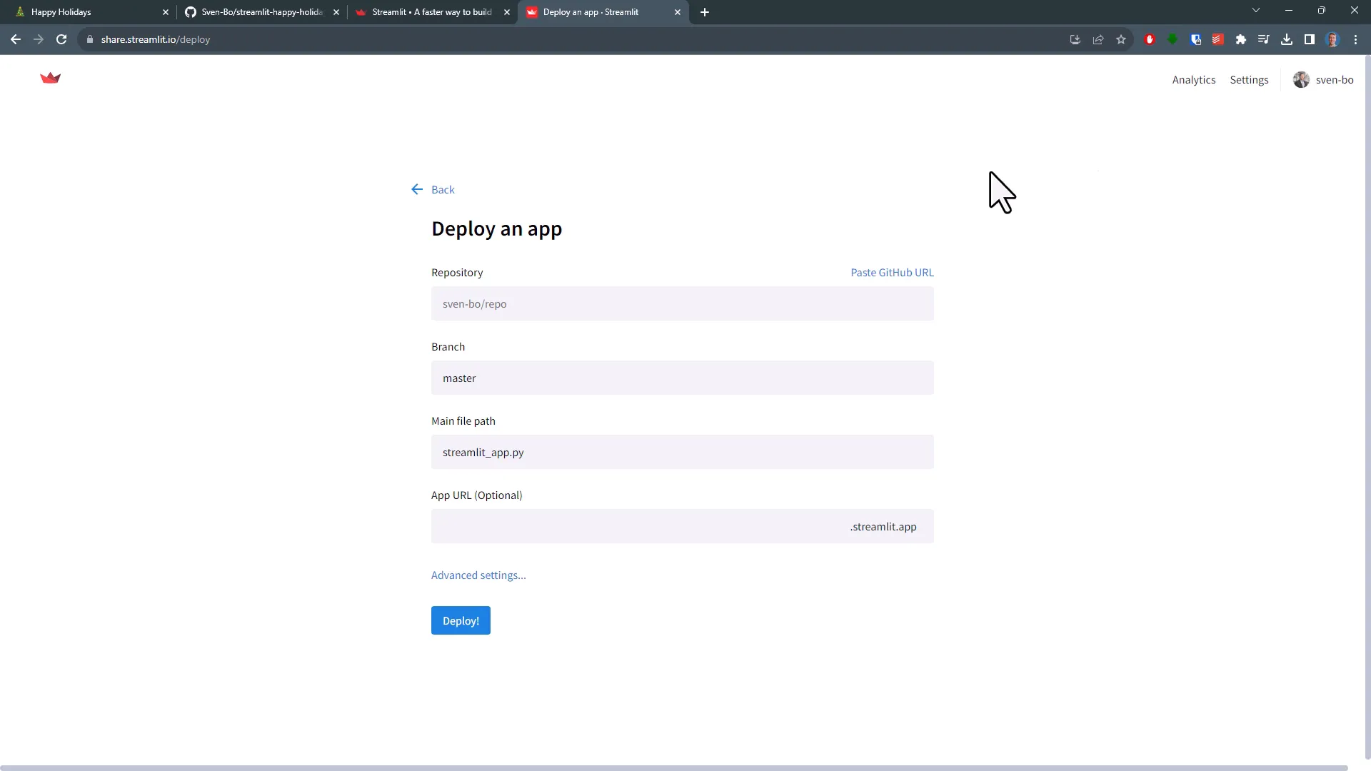 Deploying to Streamlit Cloud