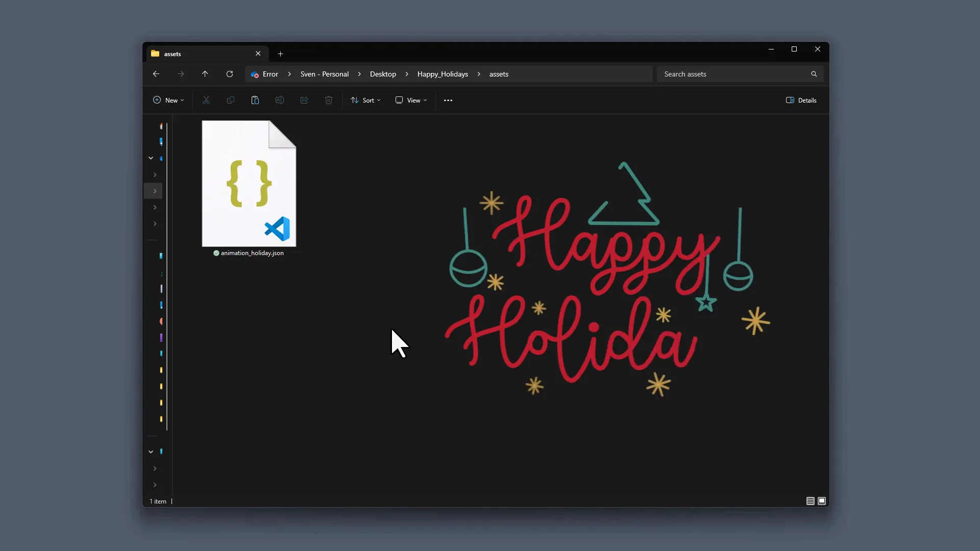 Lottie animation setup
