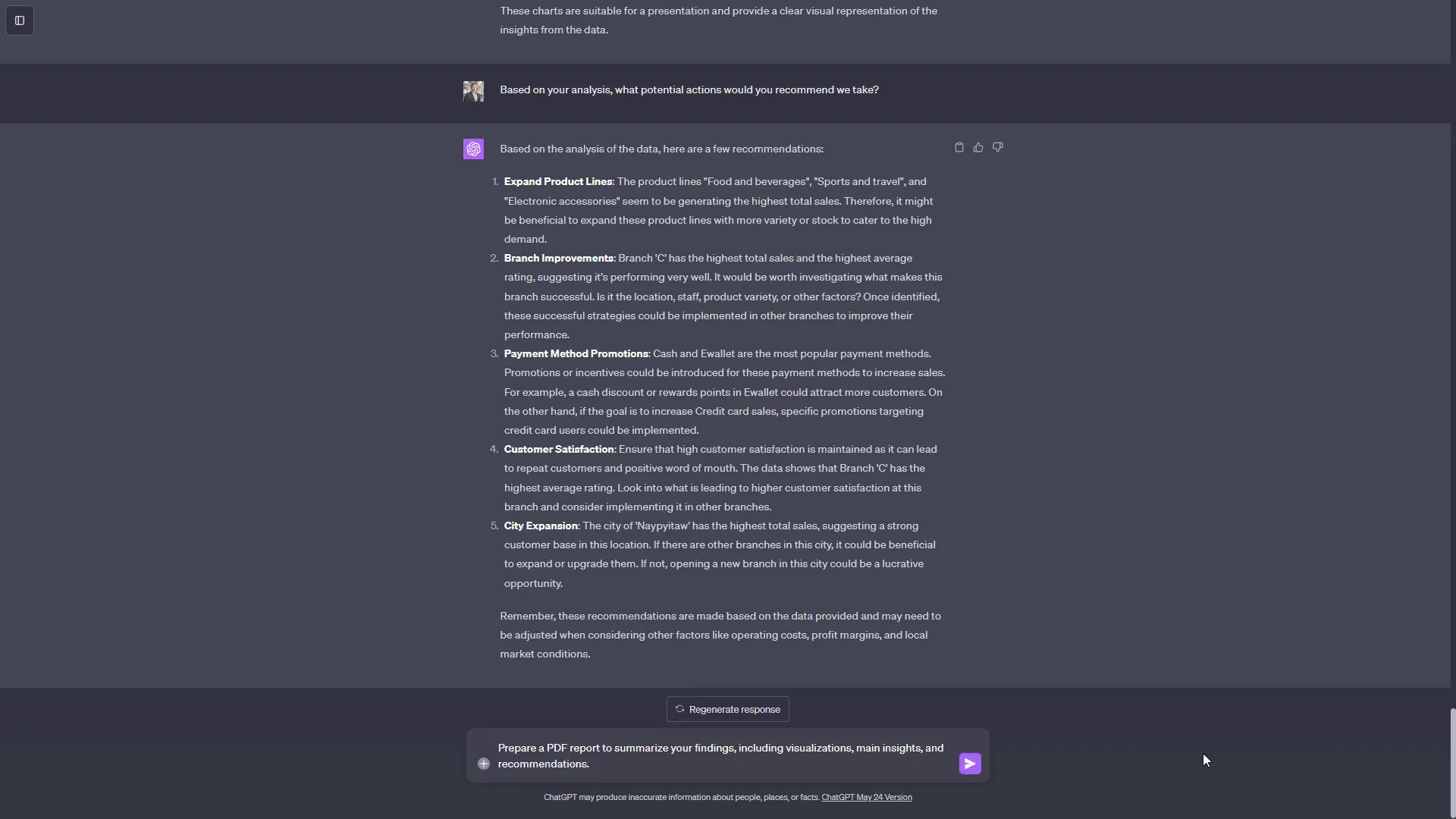 Attempted PDF report generation