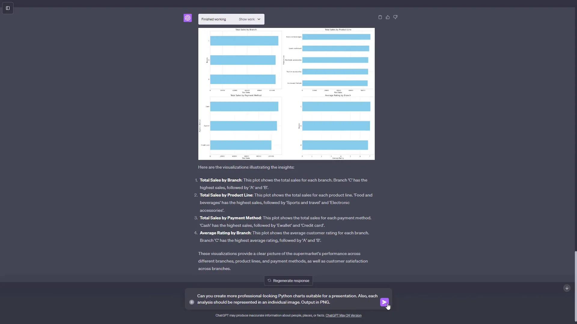 Improved visualizations with download links