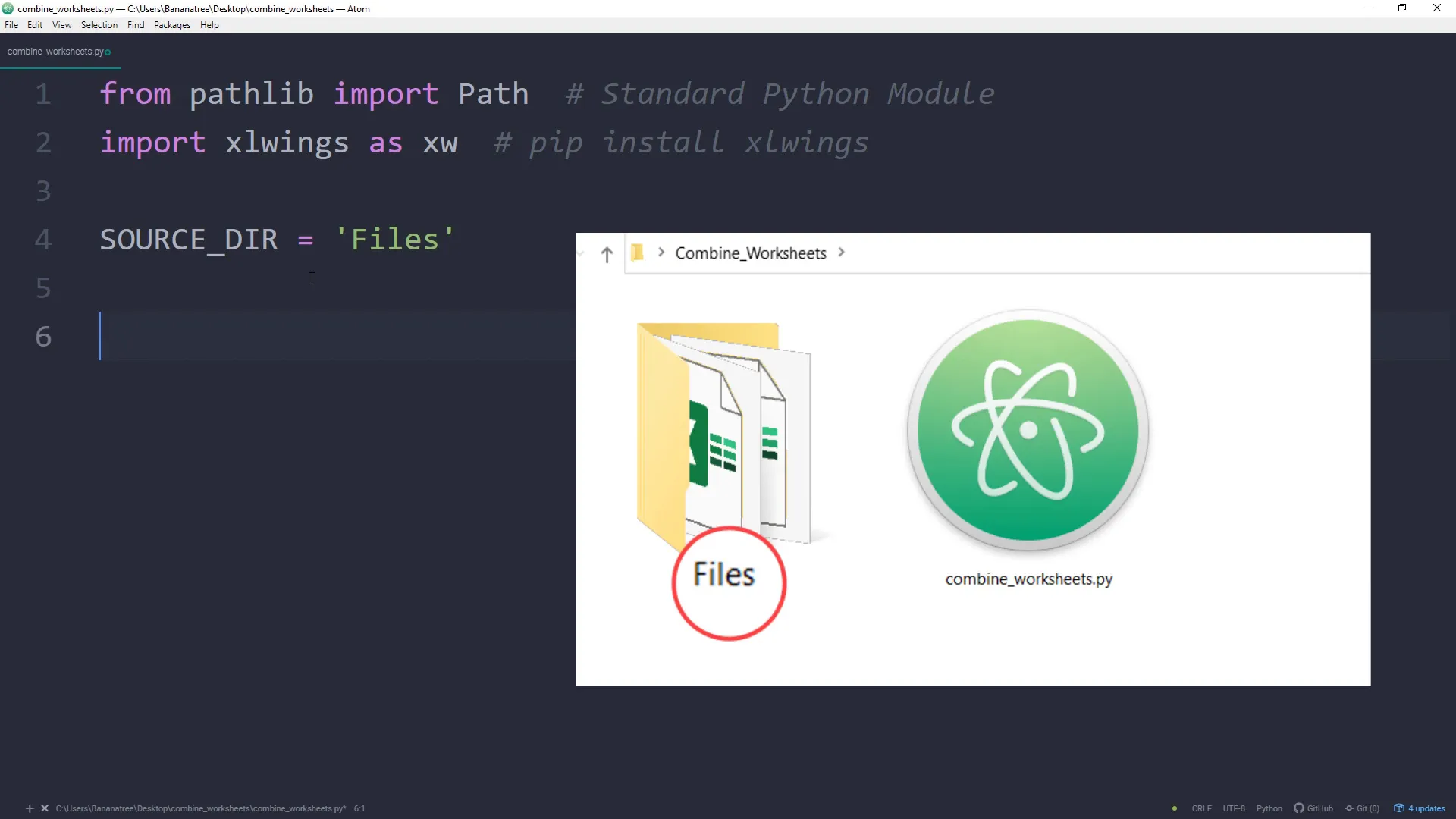 Specifying the source directory