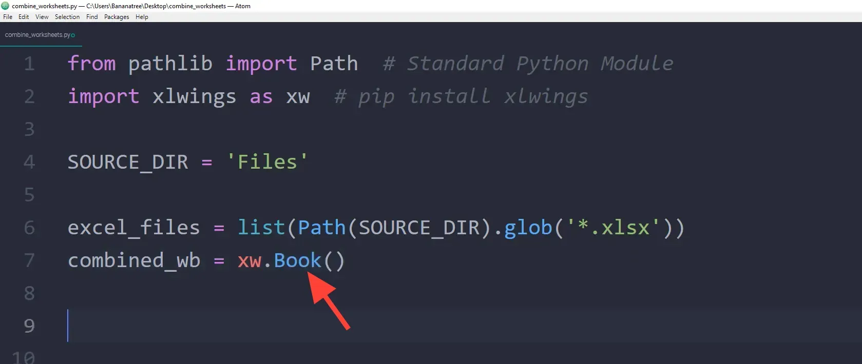 Creating a new Excel workbook