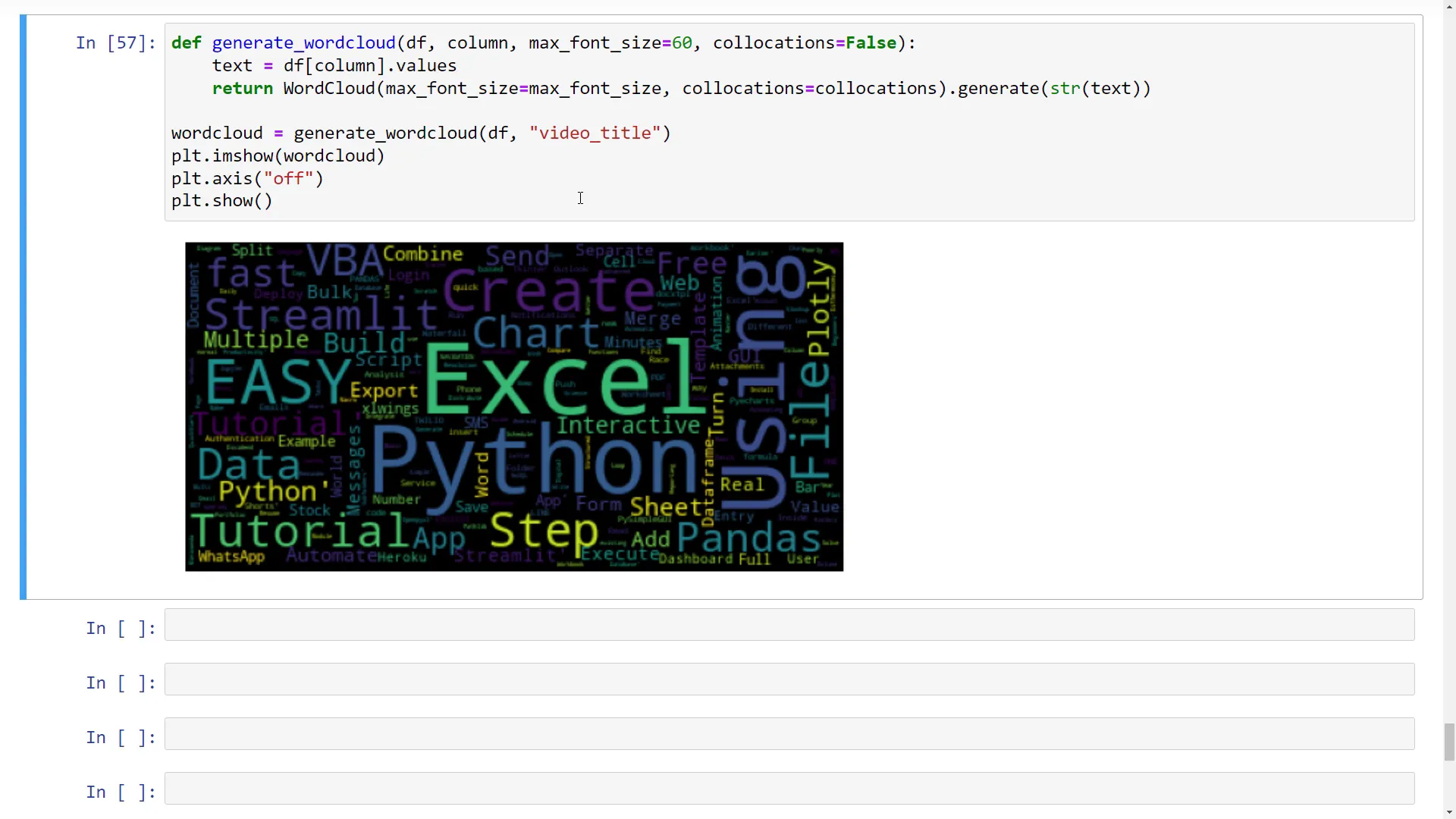 Creating a word cloud