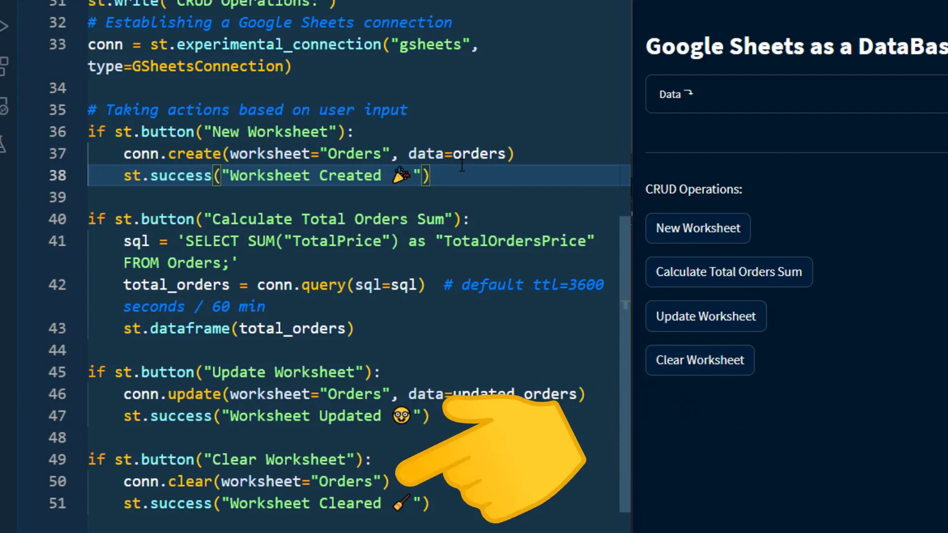 Creating and manipulating sheets
