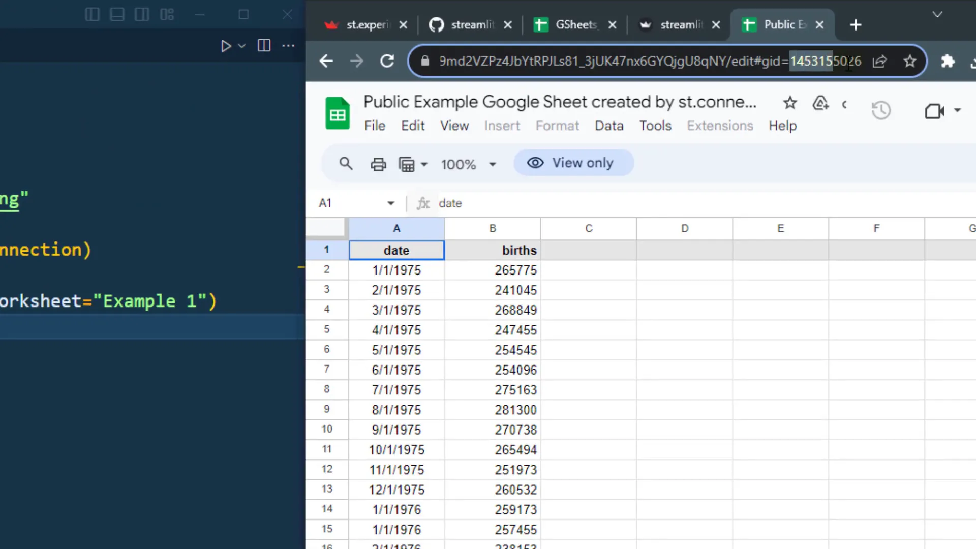 Worksheet ID example