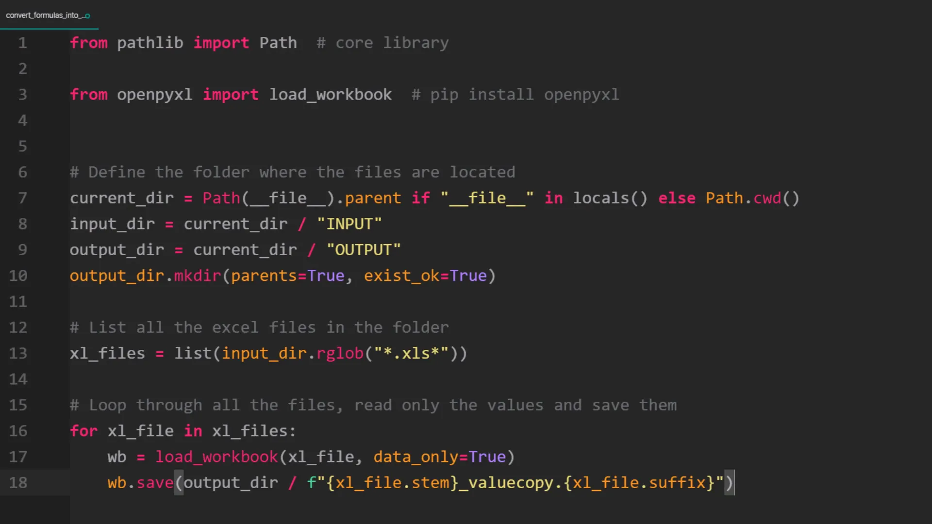 Looping through Excel files