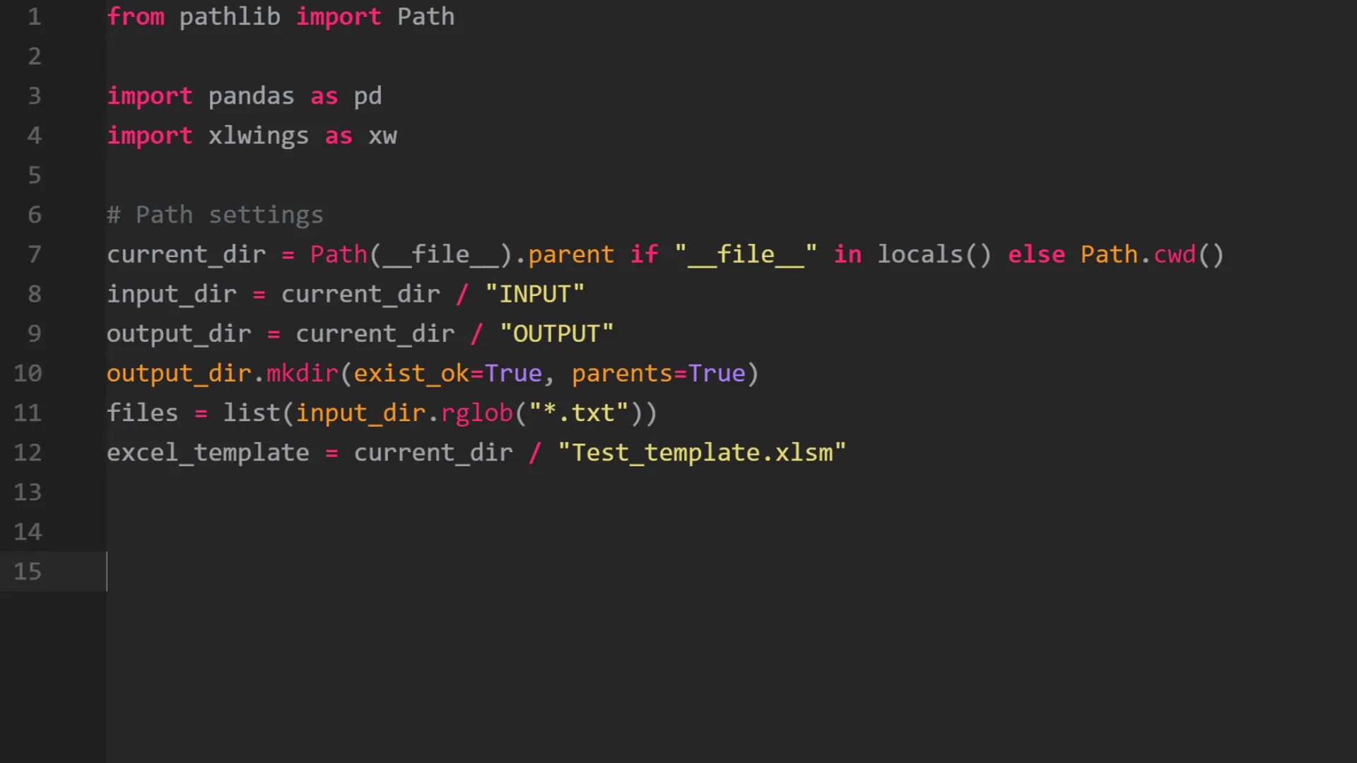 Listing files in input directory