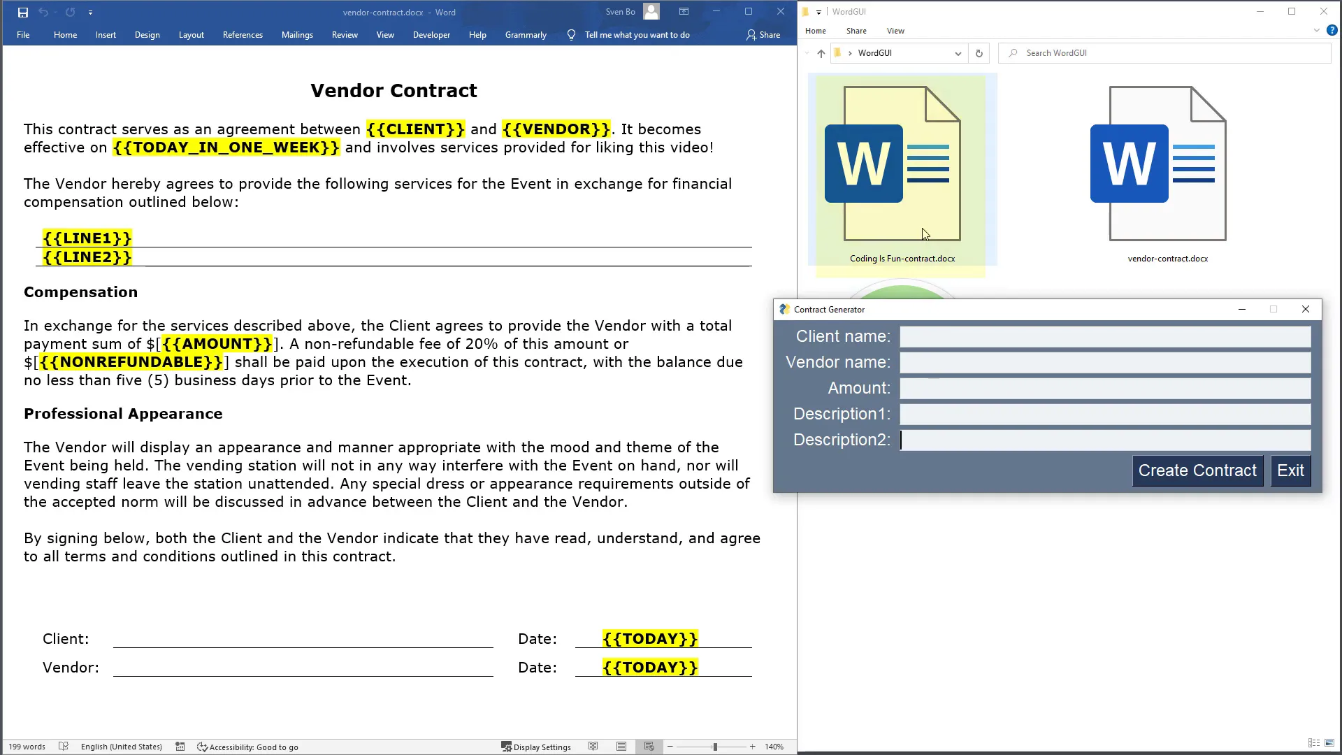 Introduction to the data entry form