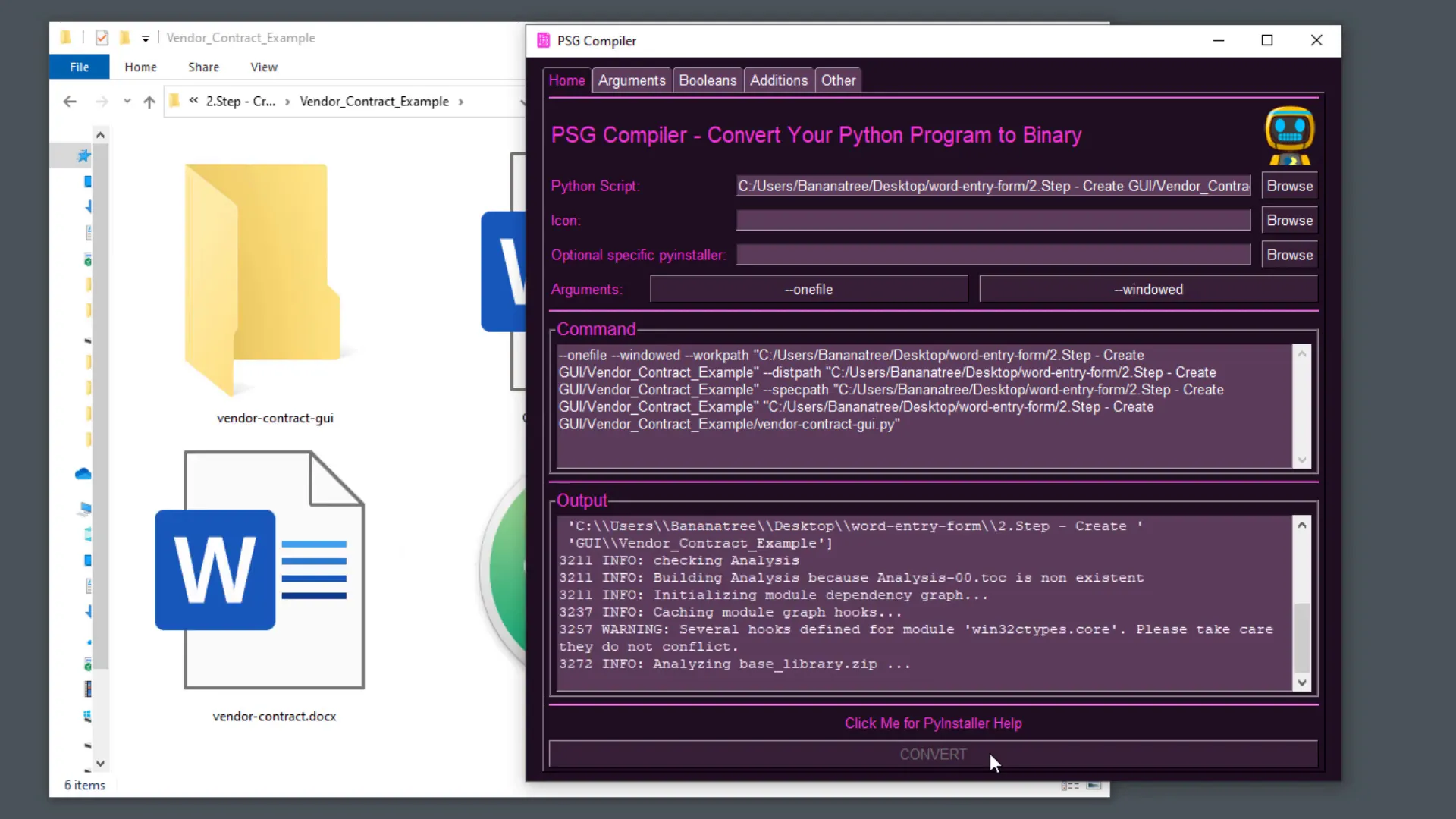 Converting Python script to executable