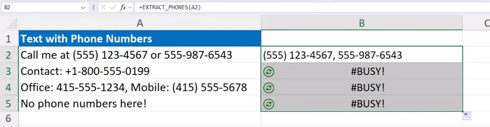 AI Ask Prompt formula sending a prompt to OpenAI and returning a sentence