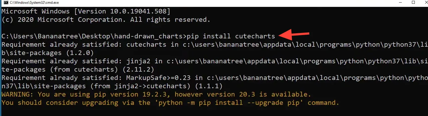 Installing Python and Cutecharts