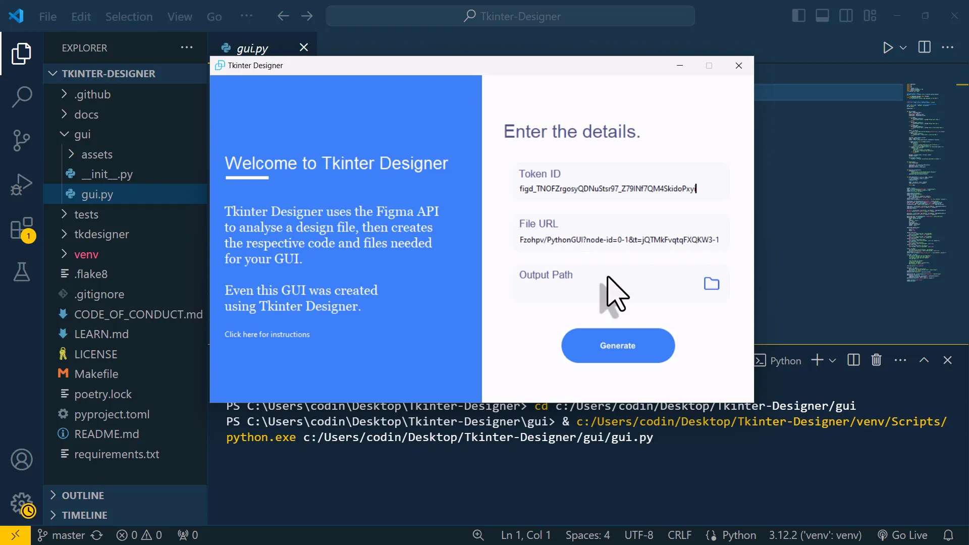 Obtaining Figma file URL and token