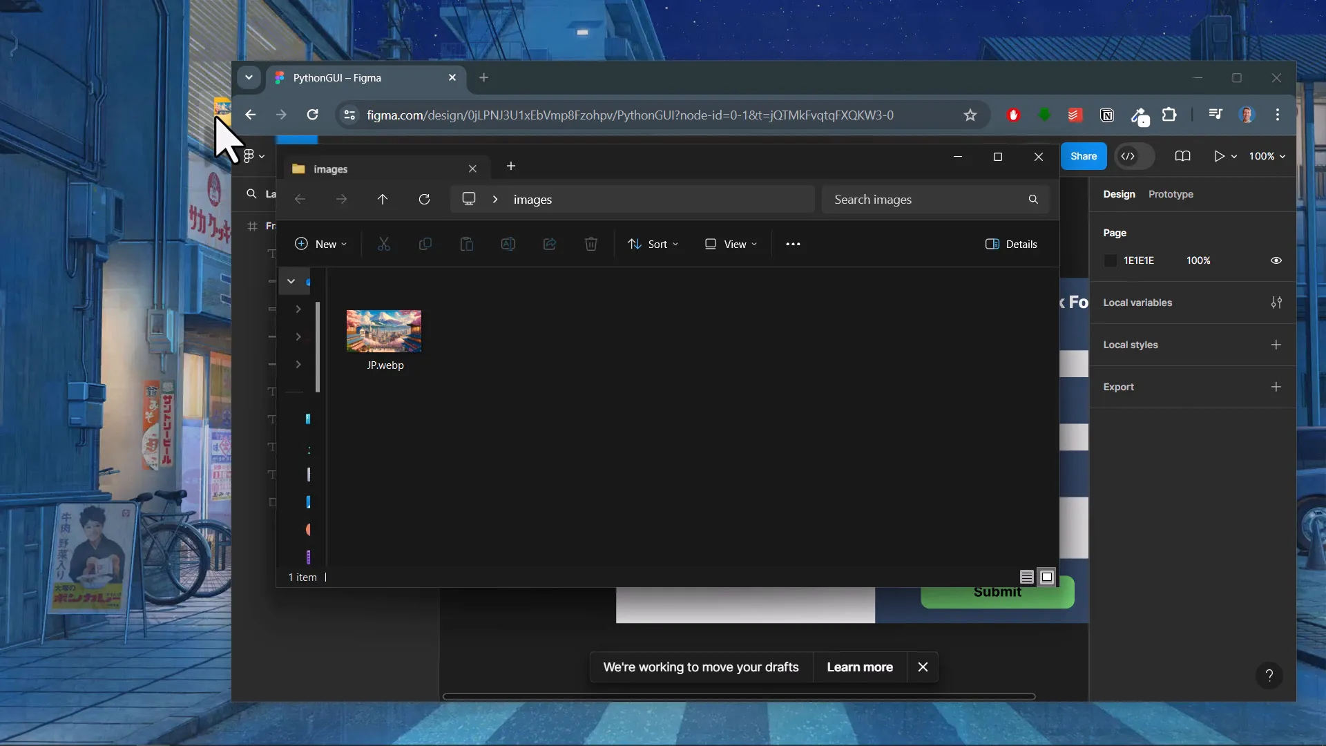 Creating a submit button in Figma