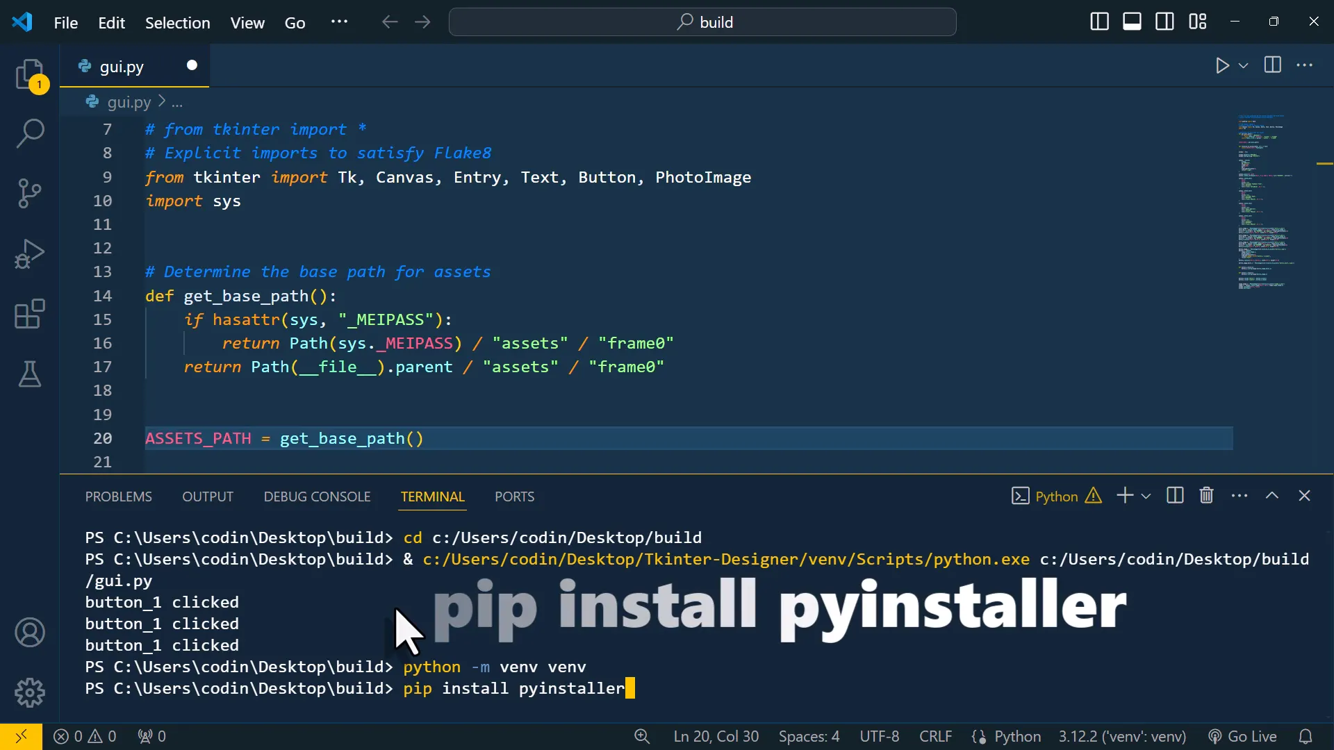 Installing PyInstaller