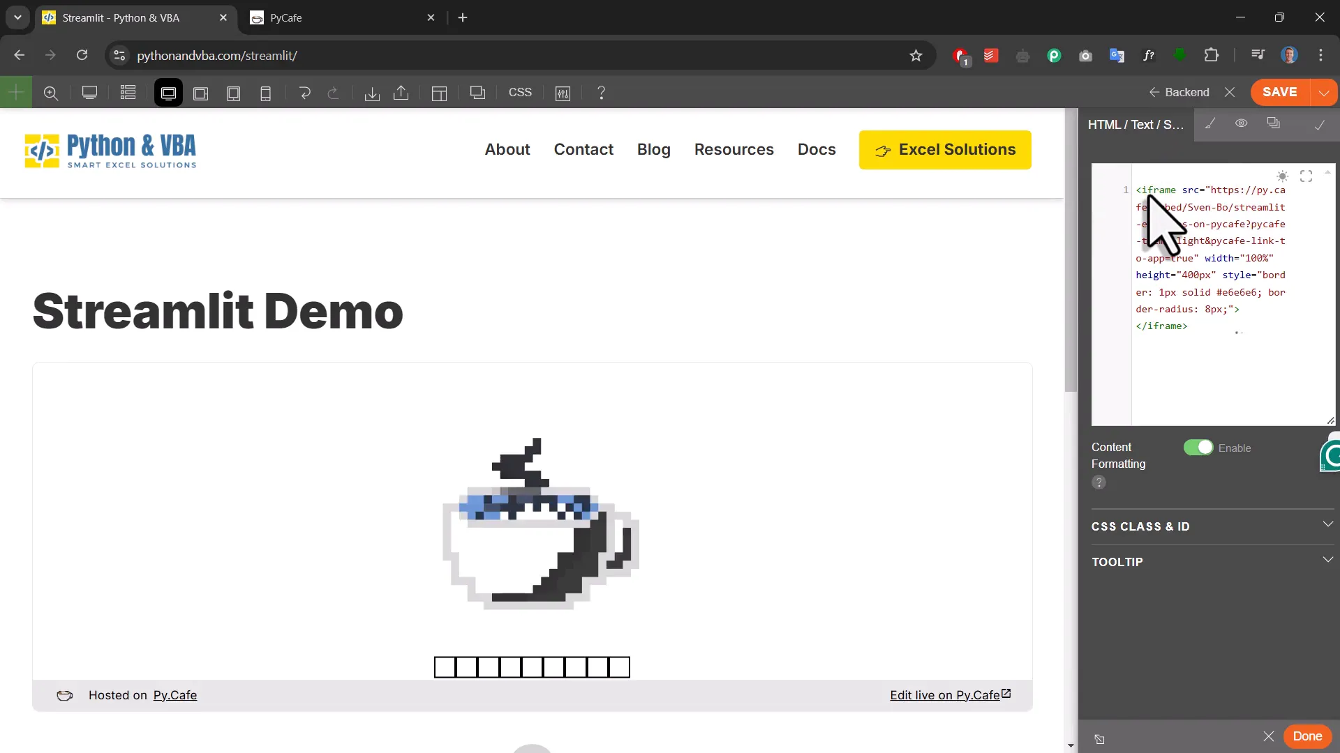 Embedding in WordPress