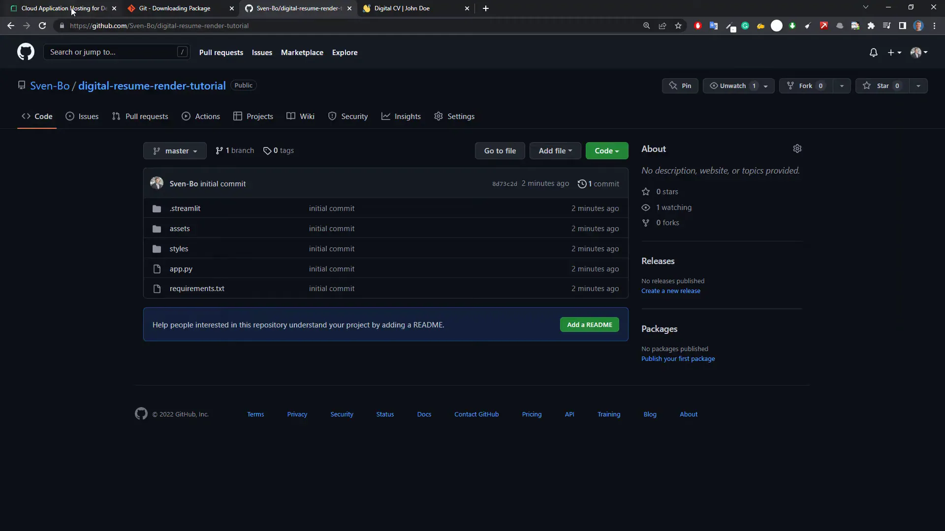 GitHub repository files
