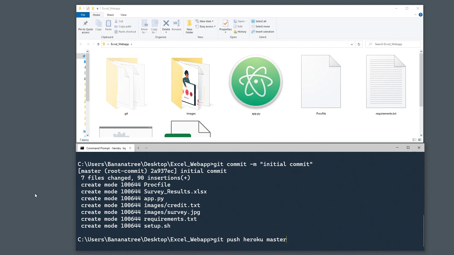 Pushing code to Heroku