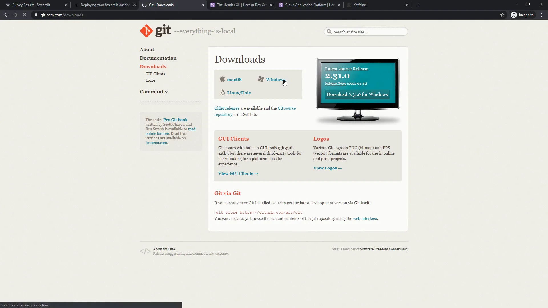 Initializing Git repository