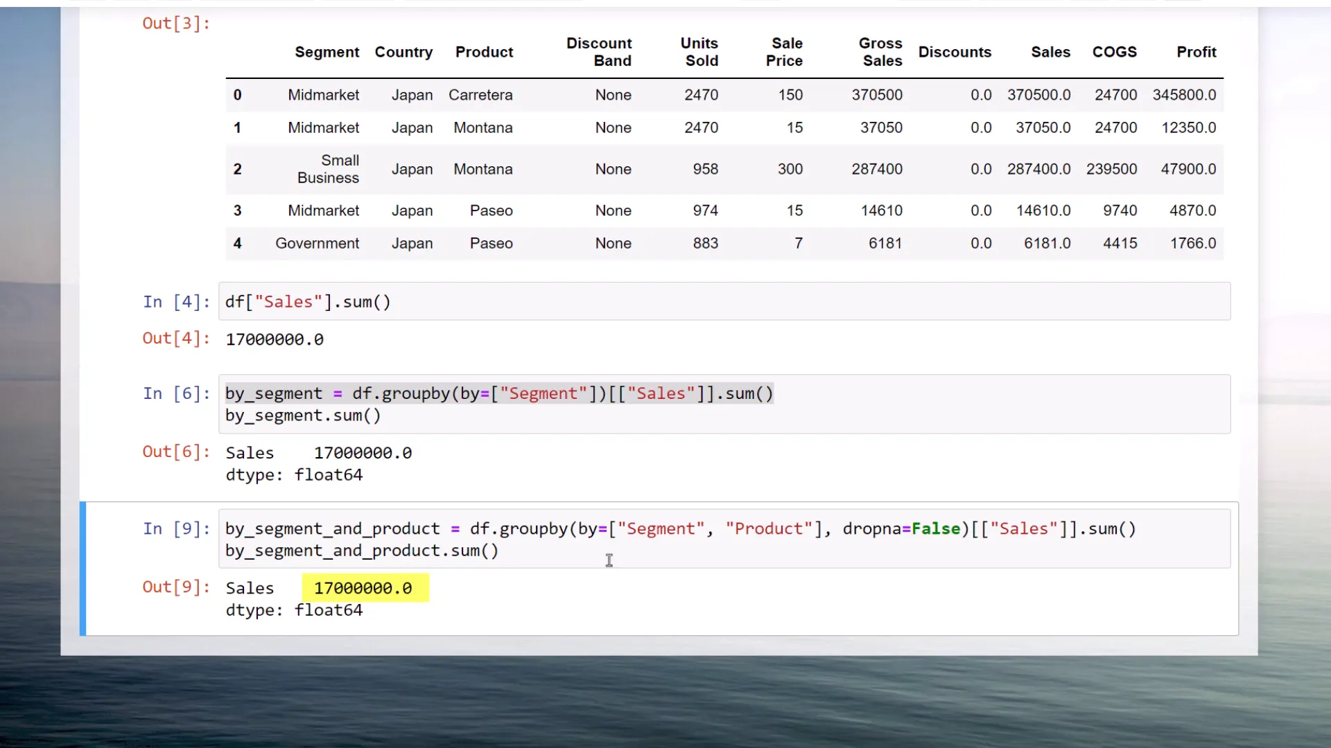 Checking for missing product names
