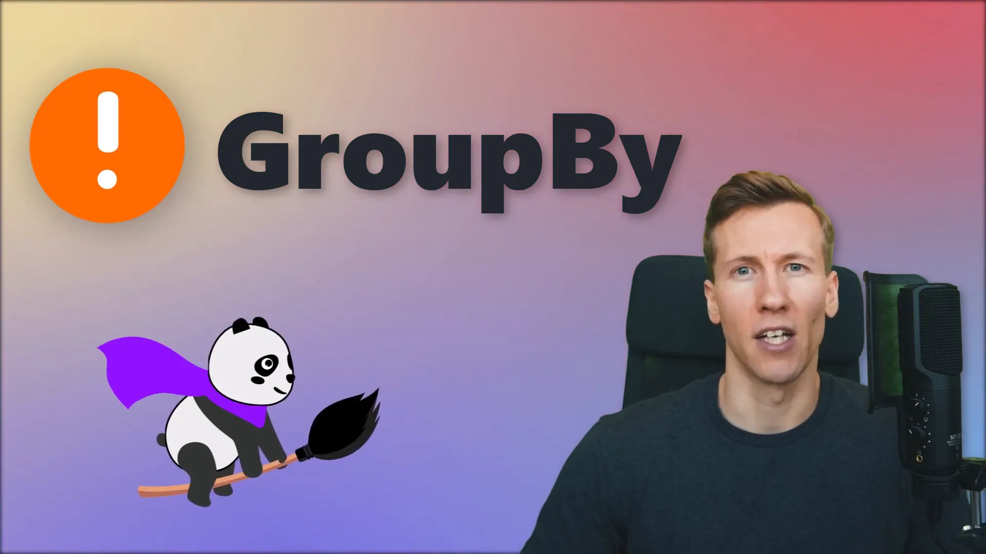 Example financial data in Excel