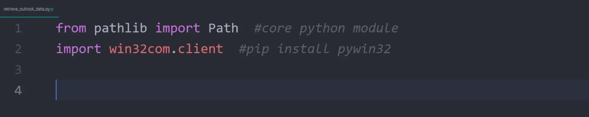 Creating a new Python file
