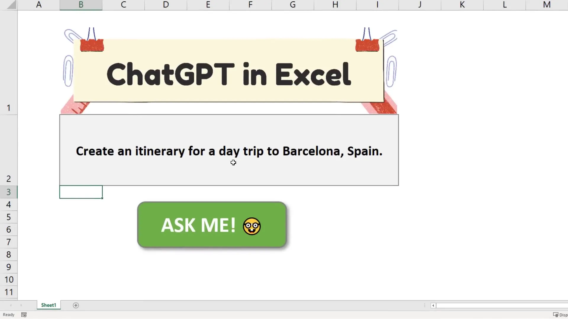 Creating a travel plan with ChatGPT