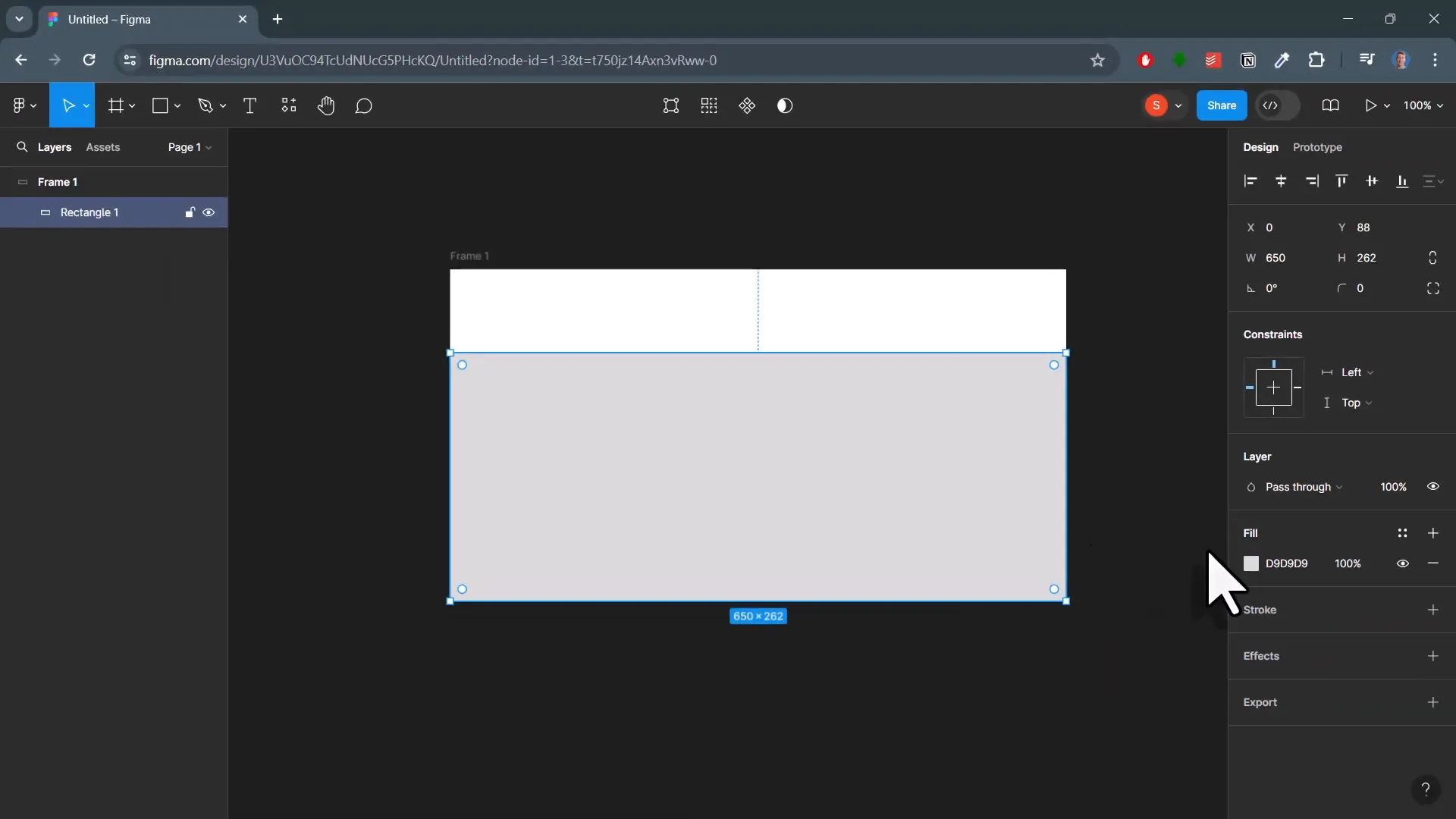 Figma design frame with dark blue background