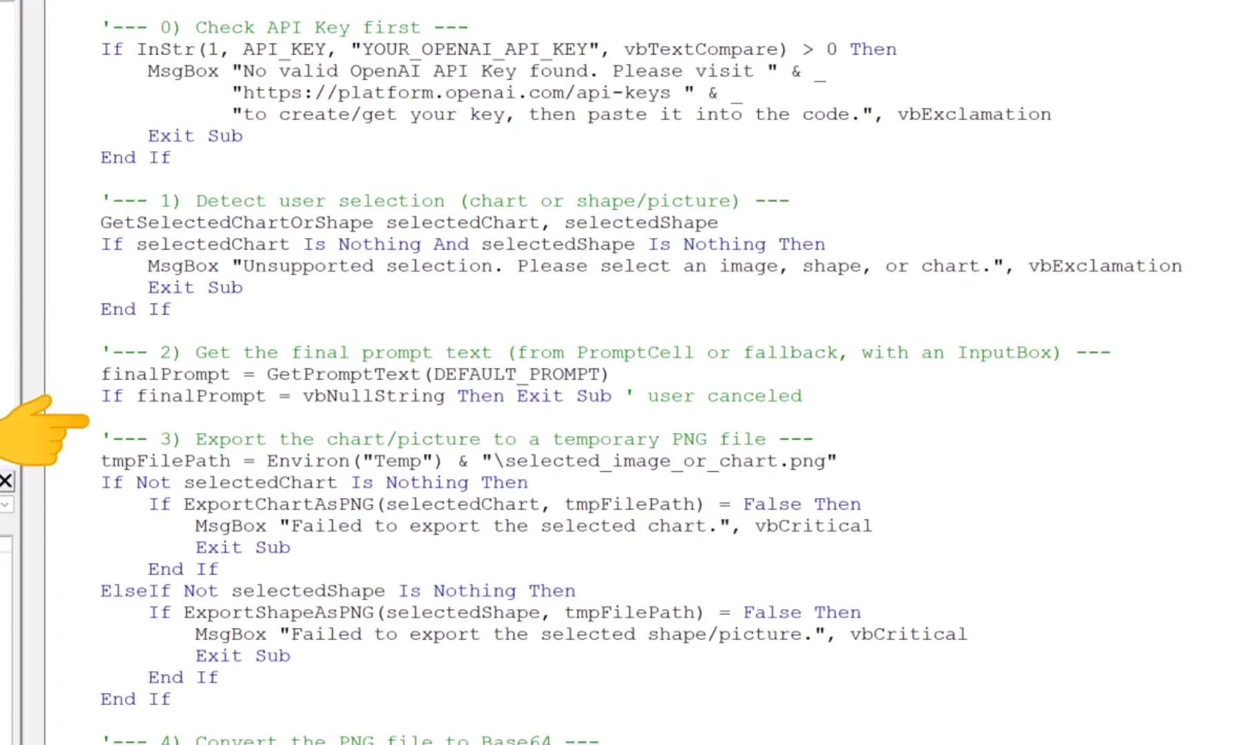 Retrieving user prompt