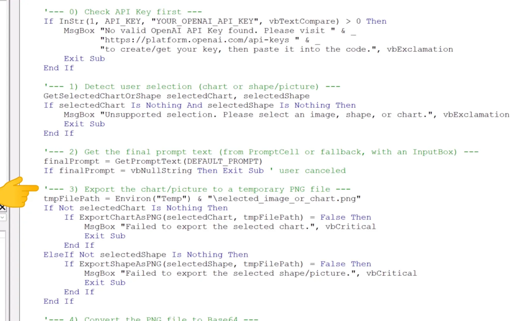 Exporting selected image