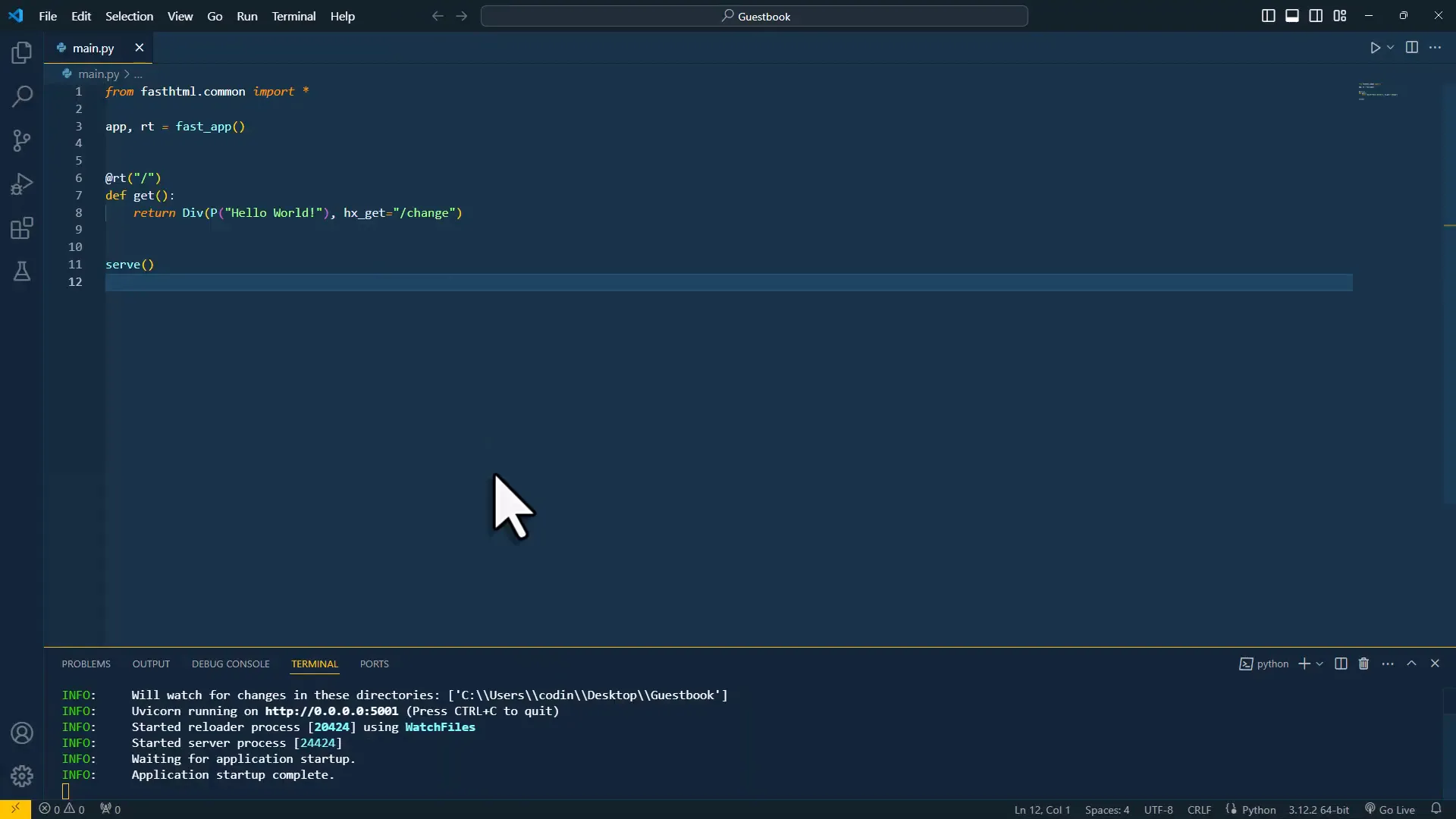 Running the web server