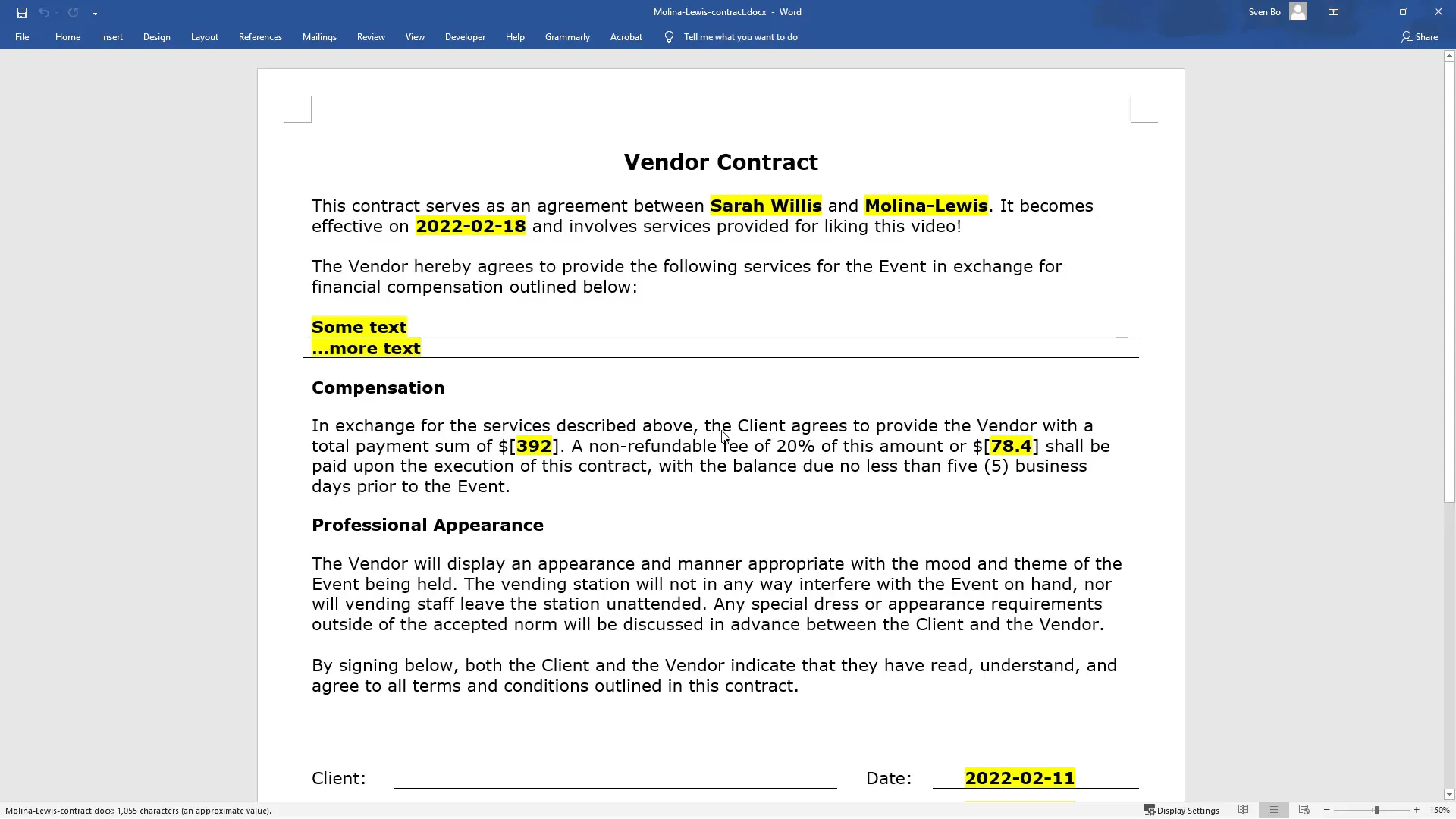 Generated Word documents in output folder