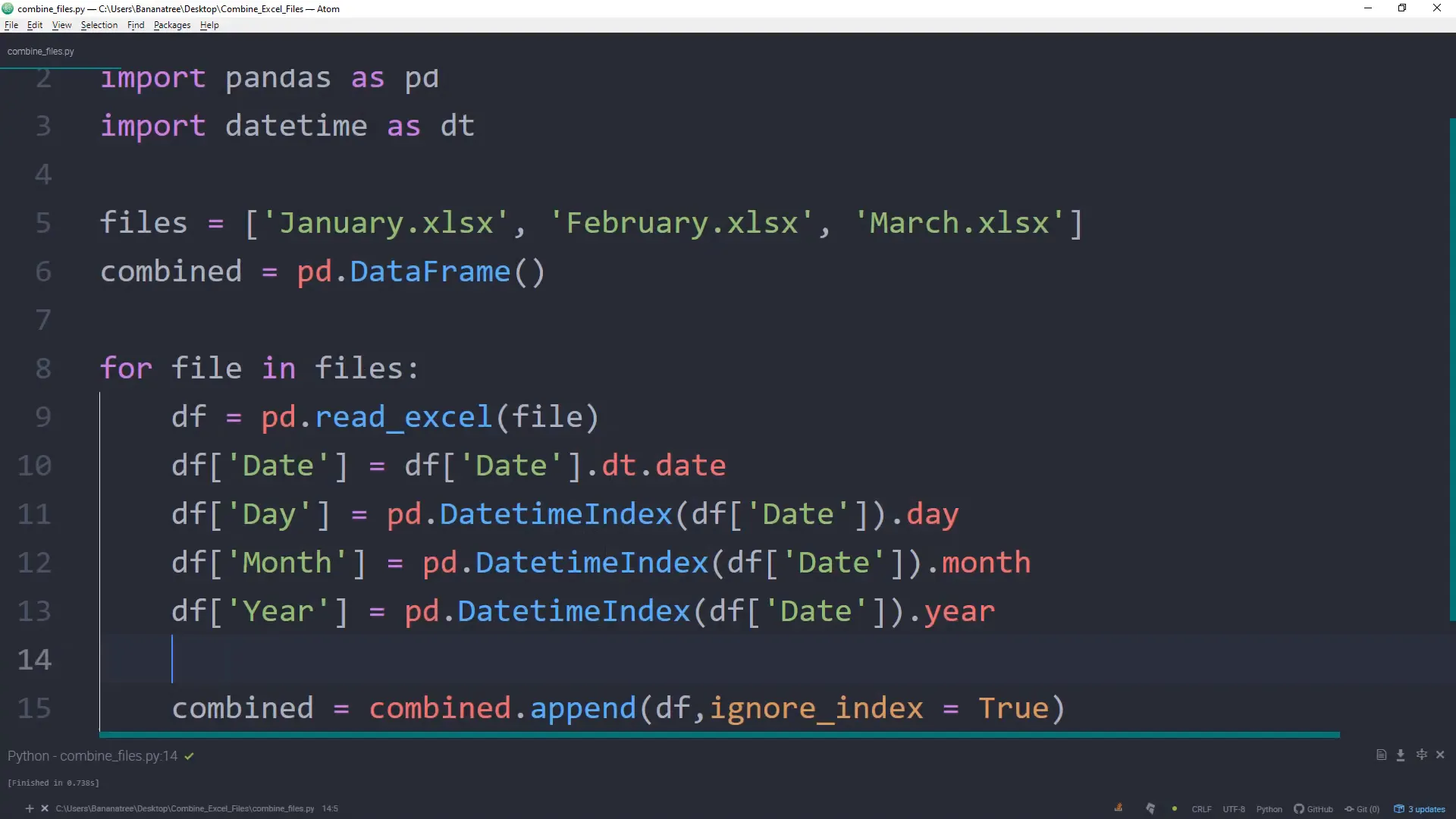 Creating month name column