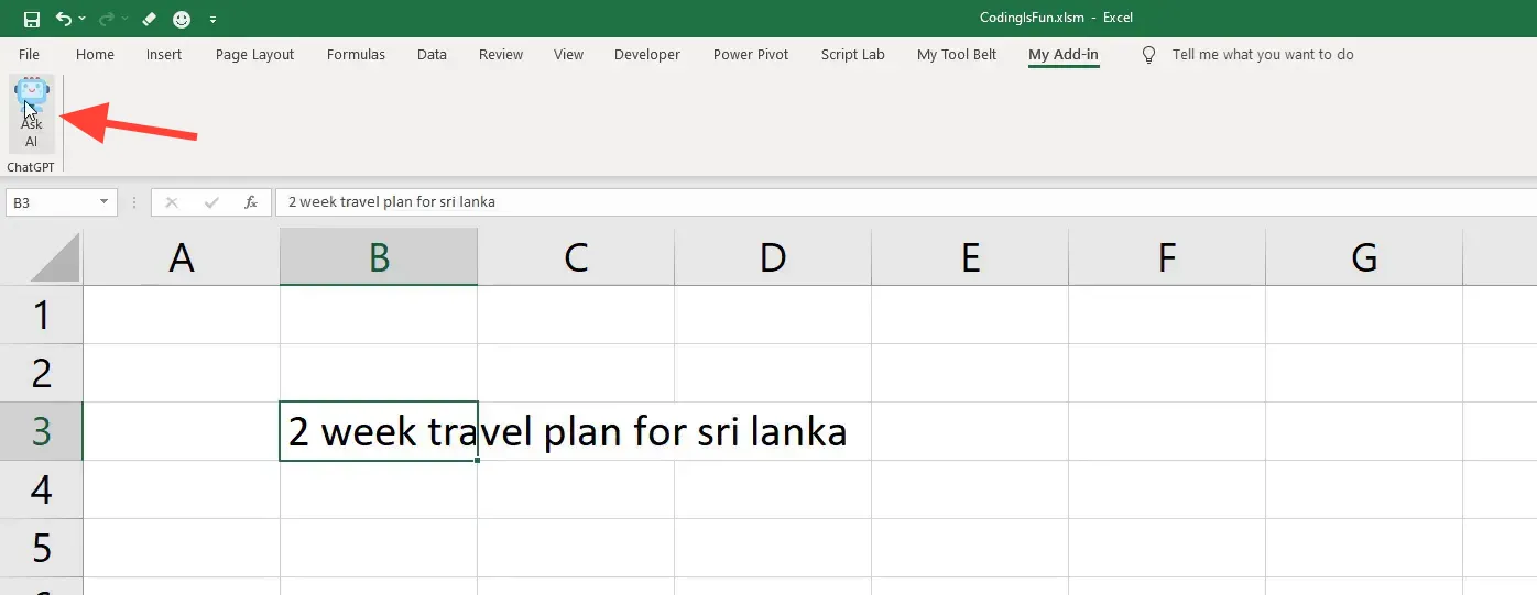 Testing ChatGPT integration
