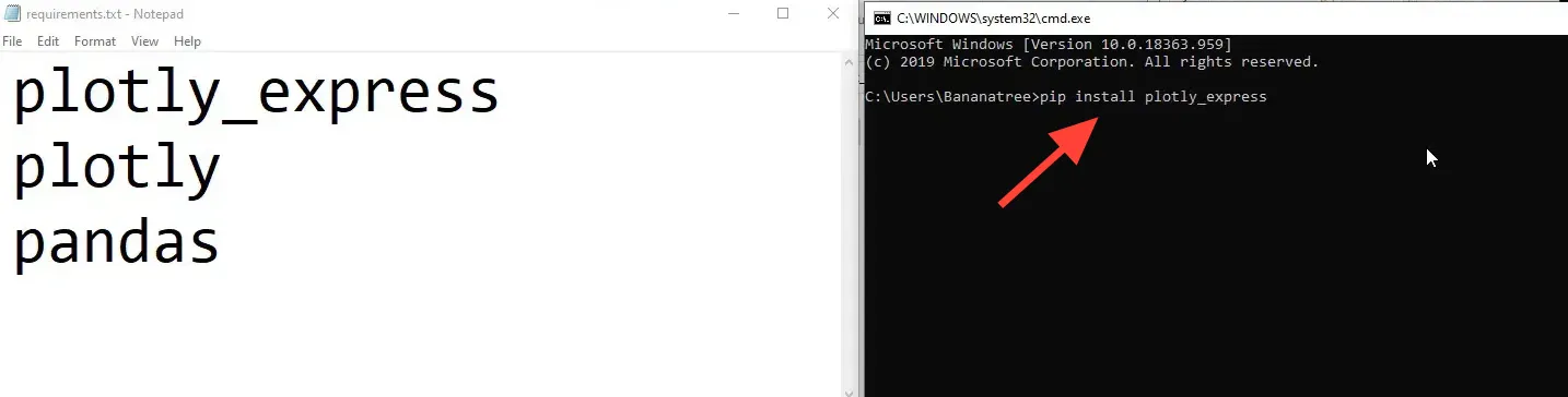 Installing libraries in Command Prompt