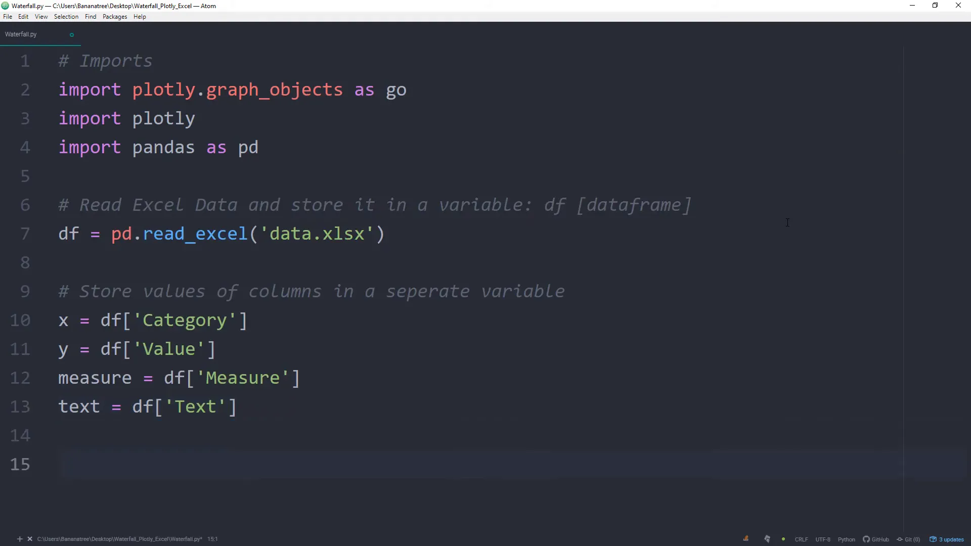 Exporting Waterfall Chart to HTML