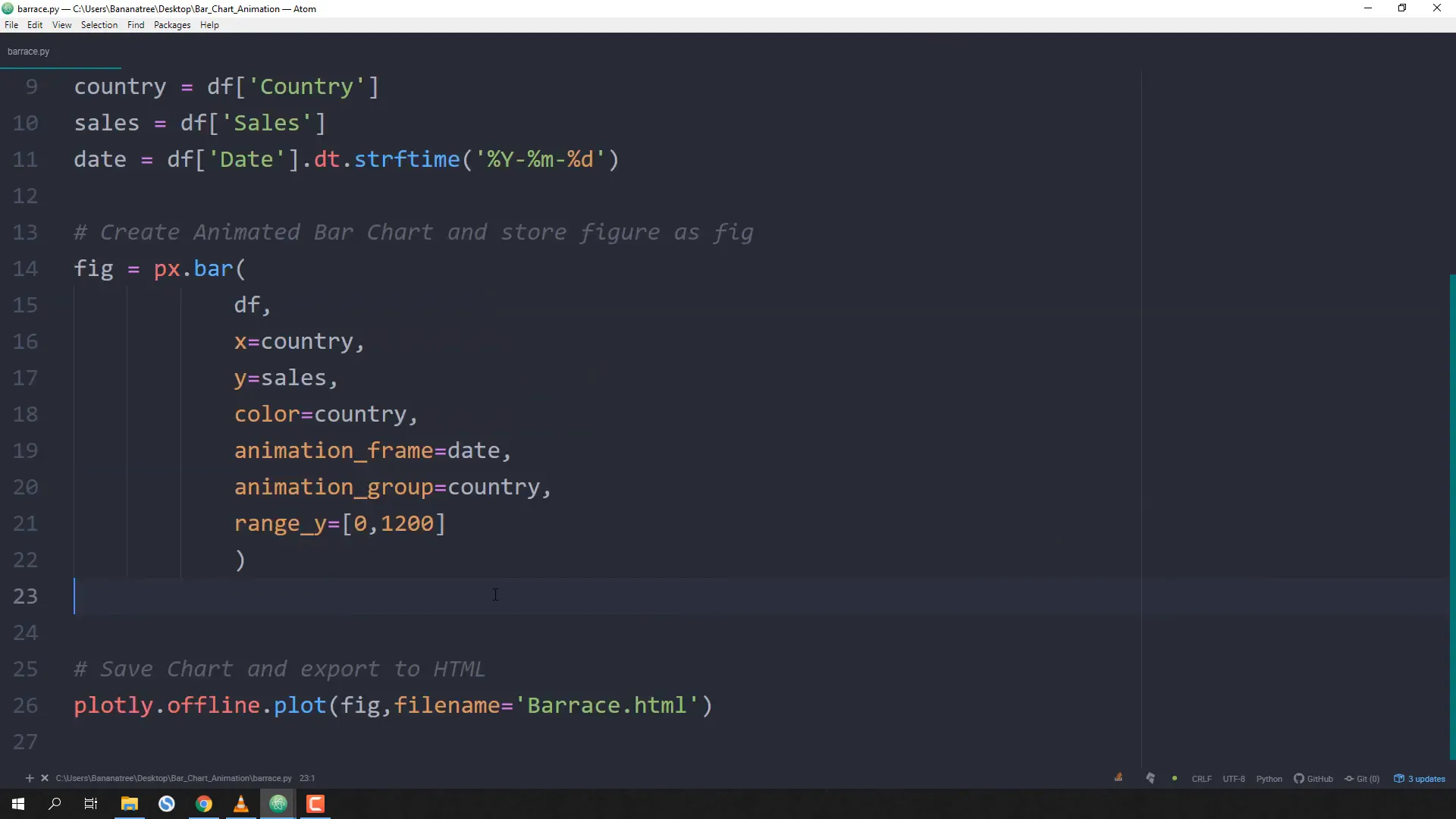 Creating the Animated Bar Chart