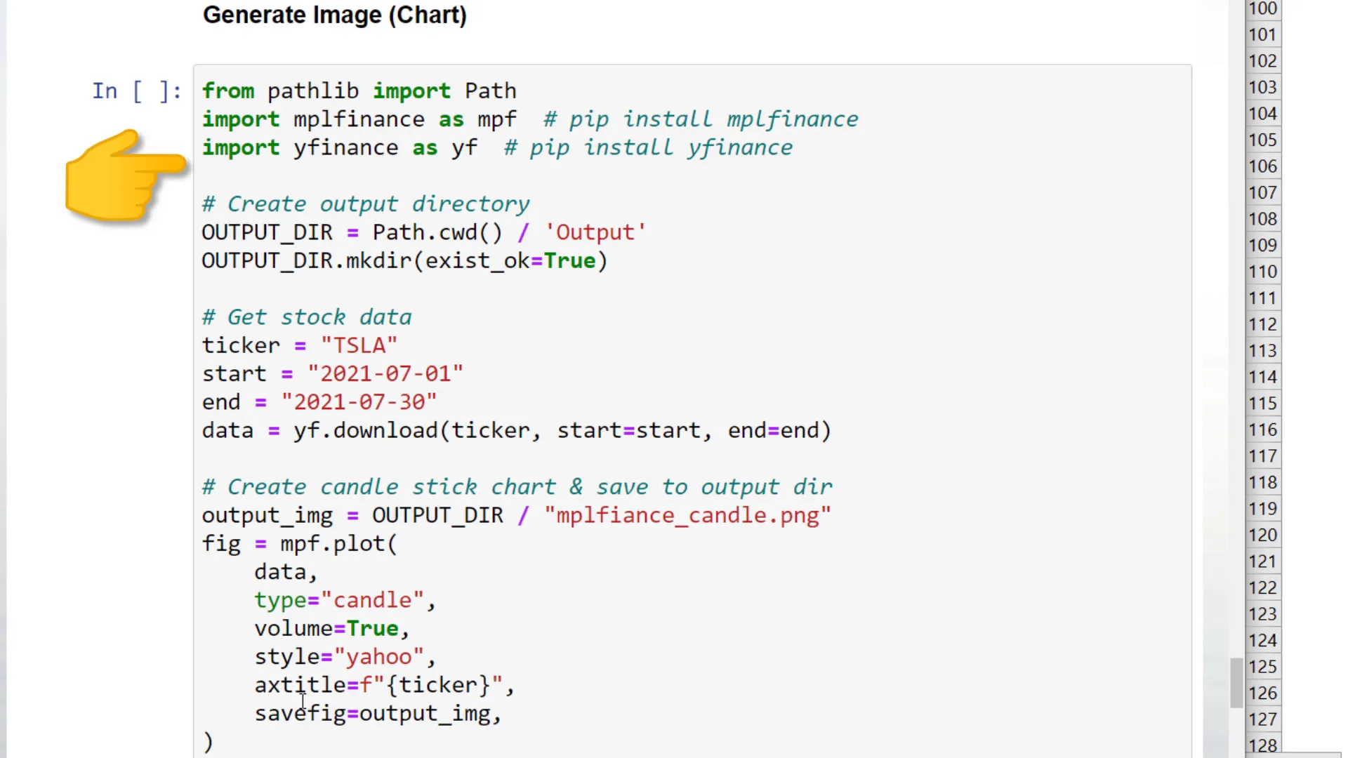 Creating a candlestick chart in Excel